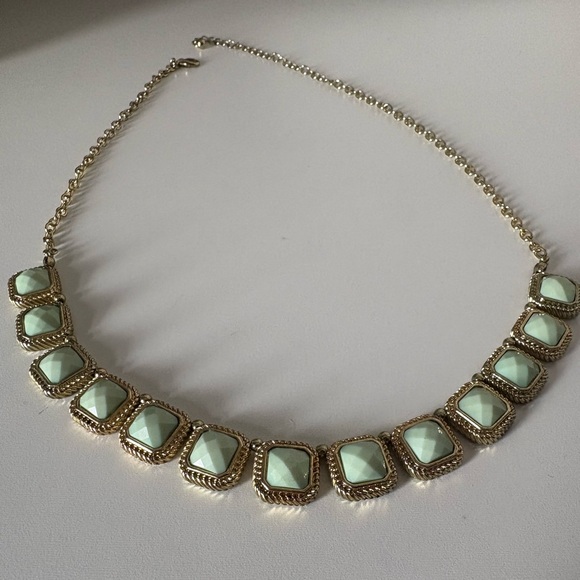 Francesca's Collections Gold and Mint Necklace - Picture 2 of 3
